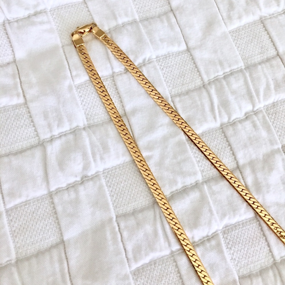 Missoma ‘Camail’ Gold Snake Herringbone Necklace - Picture 6 of 7